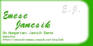 emese jancsik business card